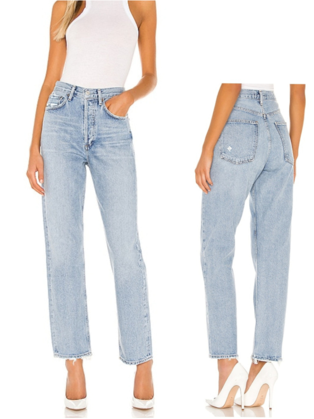 AGOLDE 90's Mid Rise Loose Fit Jeans Snapshot Women's Size 27 Blue Denim